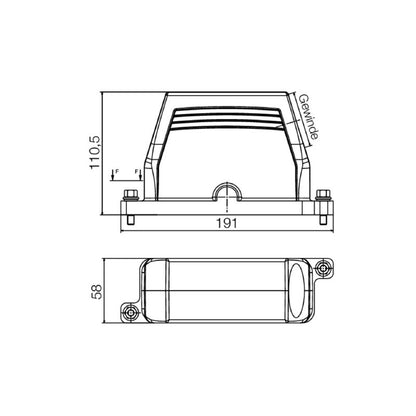 1082980000 - Robust IP68 Connector, 110.5mm Height, Chemical Resistant