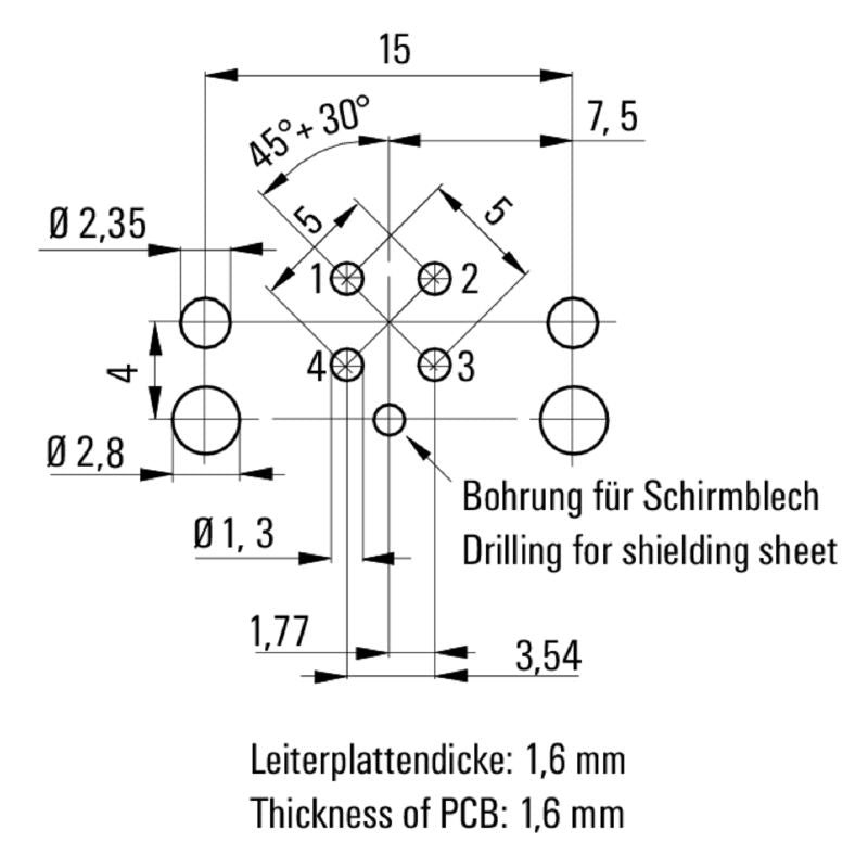 1393470000 - Cat.5 PCB Connector, IP65 Rated, Solder Type  (Pack of 10)