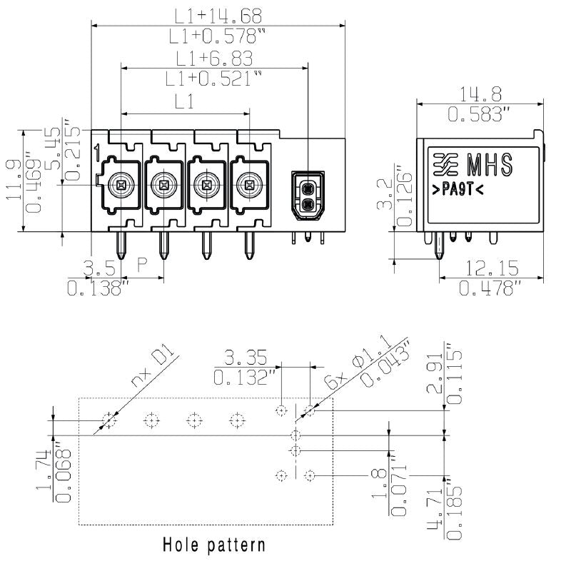 2741540000 - 5-Pole PCB Plug Connector, 5mm Pitch, THT/THR Solder  (Pack of 15)