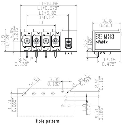 2741540000 - 5-Pole PCB Plug Connector, 5mm Pitch, THT/THR Solder  (Pack of 15)