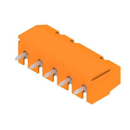 1234570000 - 5-Pole 5.08mm PCB Terminal, 90° Angle, Tinned Orange  (Pack of 100)