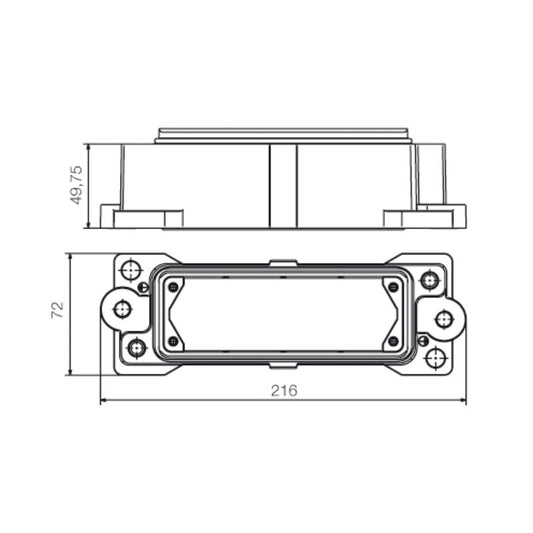 1111170000 - HDC 64D TOLU M50, IP65 Protection, 94mm Height