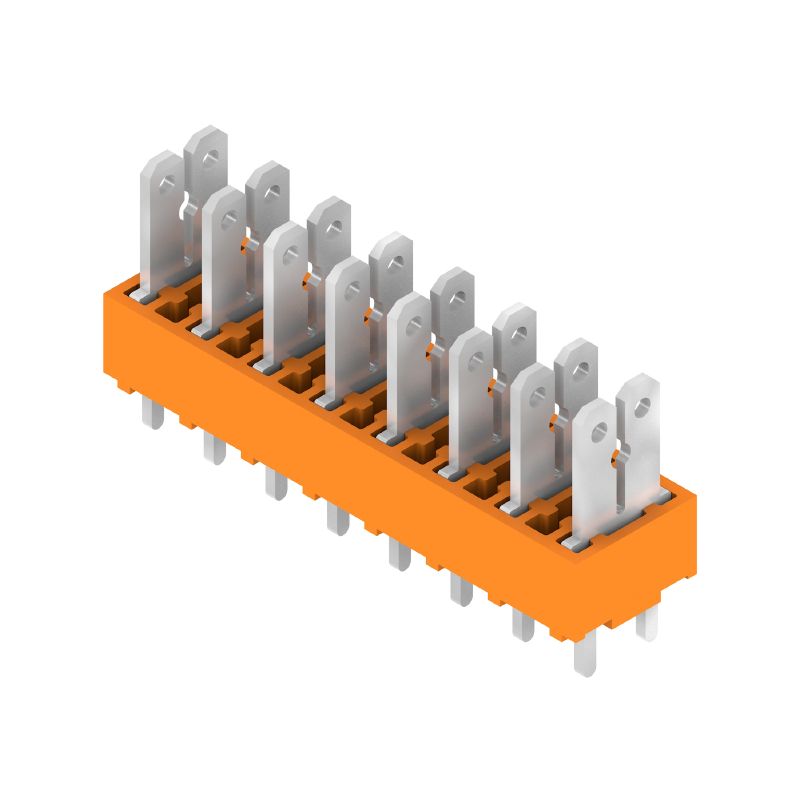 9500470000 - 3.5mm Solder Circuit Board Terminals, 8 Poles, Tinned Orange  (Pack of 50)