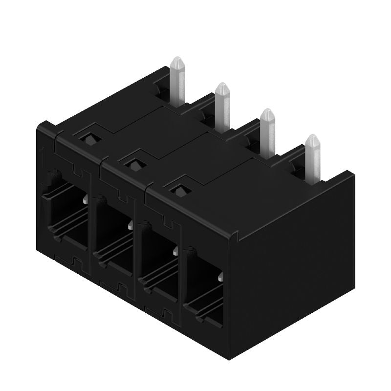 8000072506 - 5mm 4-Pole Male PCB Connector, 270° Angle, 25 Pack  (Pack of 25)
