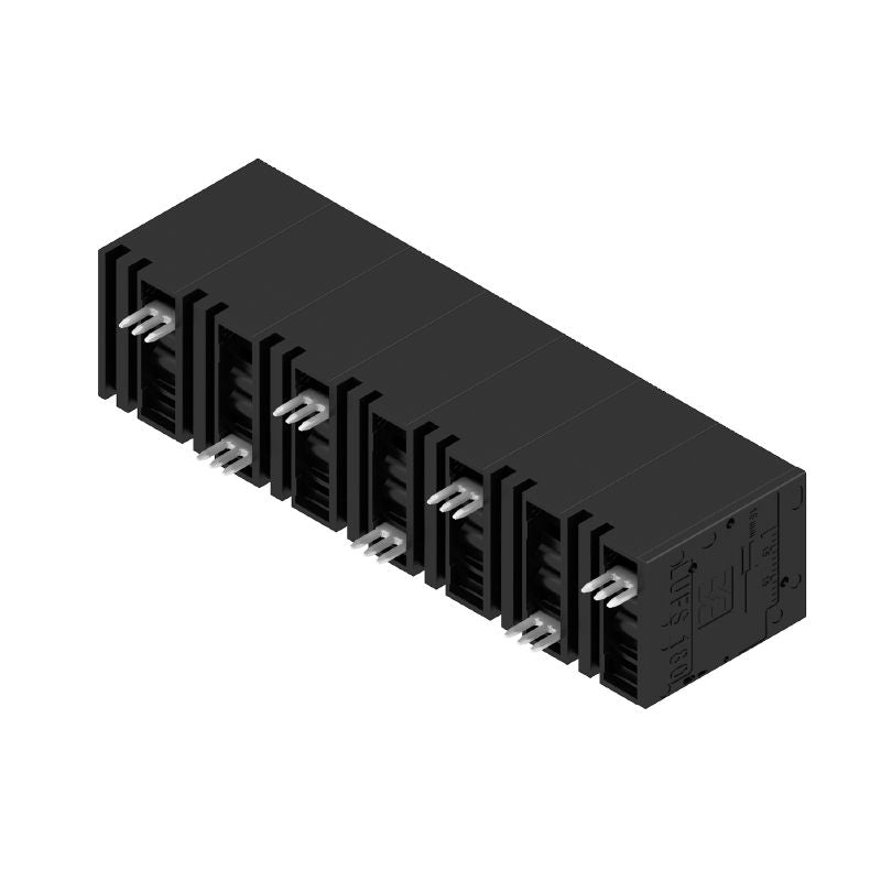 2492260000 - 7-Pole Black Push-In PCB Terminal Block, 180° Angle  (Pack of 10)