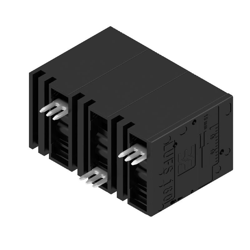 2492220000 - 15mm 3-Pole Black PCB Terminal with 5mm Solder Pins  (Pack of 30)