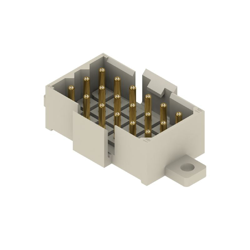 1444800000 - 5mm Pitch 18-Pole Male Header PCB Connector with Gold Contacts  (Pack of 25)