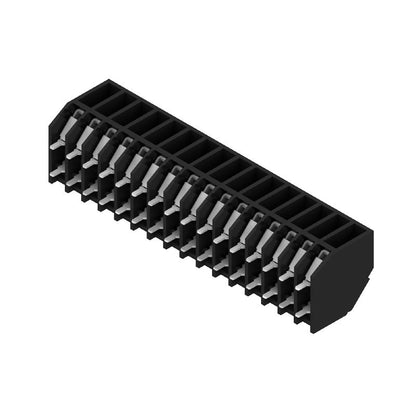 1885320000 - 16-Pole Black PCB Terminal, 135° Angle, 1.5mm Pin  (Pack of 9)