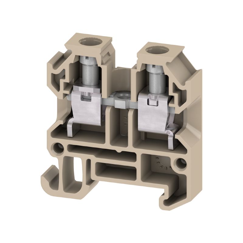 0359660000 - 4mm² 32A Feed-Through Terminal Block in Beige  (Pack of 10)