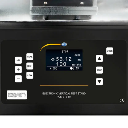 PCE-VTS 50 - Motorized Vertical Force Test Stand, 500N Capacity, 270mm Travel