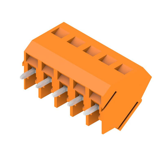 1845400000 - 5mm Pitch 5-Pole PCB Terminal at 135° with Tinned Finish  (Pack of 50)
