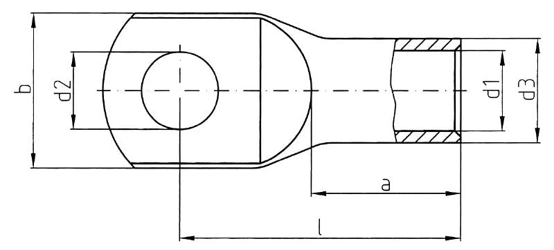 2578030000 - 400 mm² Cable Lug, M12 Terminal End, 92mm Long  (Pack of 15)