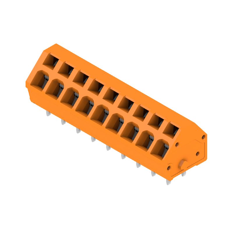1914050000 - 5mm Pitch Orange PCB Terminal, 9 Poles, Tension-Clamp Connection  (Pack of 100)