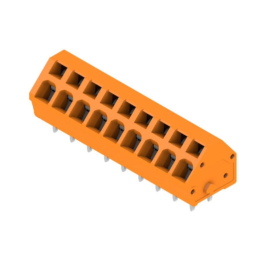 1914050000 - 5mm Pitch Orange PCB Terminal, 9 Poles, Tension-Clamp Connection  (Pack of 100)