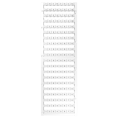 2748040000 - 5x8mm White Terminal Marker with Vertical Numbers  (Pack of 800)