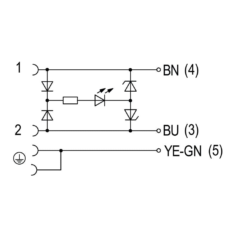 1857730500 - 5m PUR Valve Cable with 90° M12 Connector, DIN Design C