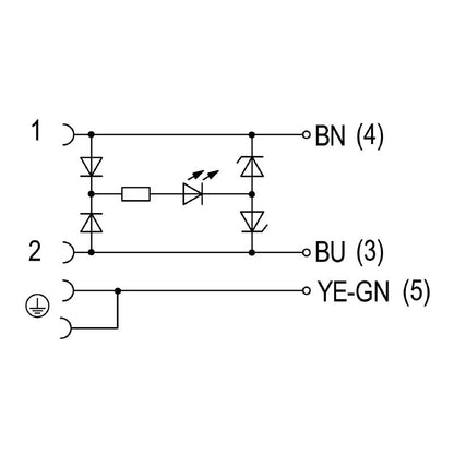 1857730500 - 5m PUR Valve Cable with 90° M12 Connector, DIN Design C