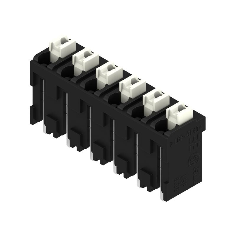 1870250000 - Black 5.08mm PCB Terminals, 6 Poles, PUSH IN Connection  (Pack of 18)