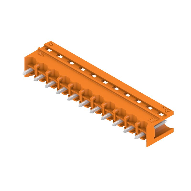 1146550000 - 11-Pole Male PCB Connector, 3.2mm Solder, 180° Elbow, Orange  (Pack of 50)