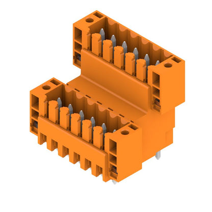 1641260000 - 12-Pole 3.50mm PCB Connector with 180° Elbow Flange  (Pack of 50)