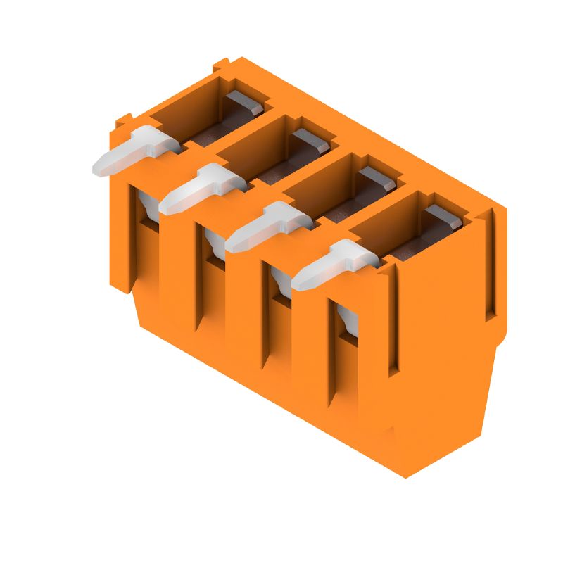 1234230000 - Orange 5.00mm PCB Terminal, 4 Poles, 3.5mm Pins  (Pack of 50)