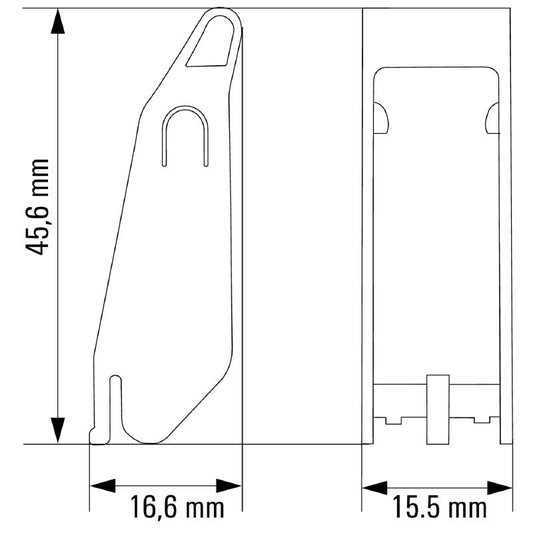 8869510000 - Plastic Retaining Clip for High Relays, RoHS Compliant  (Pack of 10)