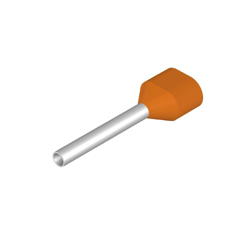 9037220000 - Orange Twin Wire Ferrule, 5mm Collar Height, RoHS Compliant  (Pack of 500)