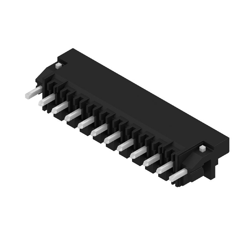 2563790000 - 10-Pole 3.50mm Black Male PCB Connector with Clip-on Flange  (Pack of 50)