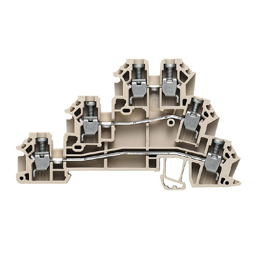 1784180000 - Dark Beige Terminal Block, 48.5mm Deep, 6 Connections  (Pack of 50)
