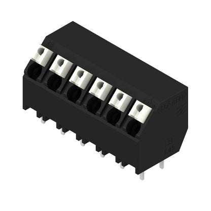 1884400000 - Black 5.00mm Pitch Circuit Board Terminal with 6 Poles  (Pack of 18)