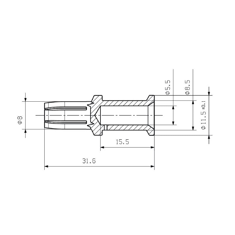 2668220000 - Silver Copper Alloy Female Connector, 16mm² Crimp, 500 Cycles  (Pack of 10)