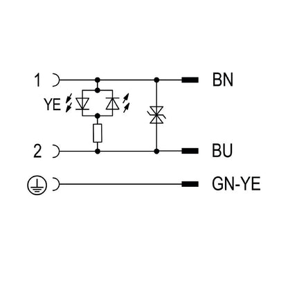 1845160500 - 5m PUR Valve Cable for DIN B Connectors