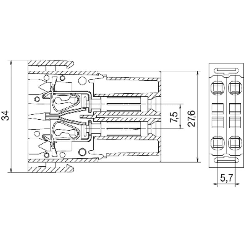 1730130000 - Heavy-Duty HDC Connector, 40.4mm Height, 14A, RoHS Compliant  (Pack of 10)
