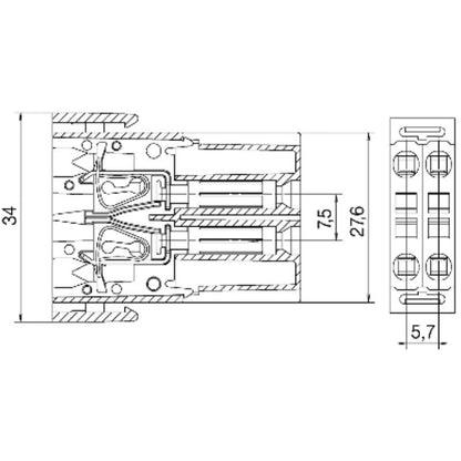1730130000 - Heavy-Duty HDC Connector, 40.4mm Height, 14A, RoHS Compliant  (Pack of 10)