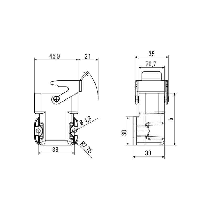 1003060000 - IP65 Rated Bulkhead Housing with Stainless Steel Locking Element