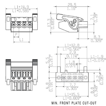 1087260000 - 5.08mm 3-Pole Female PCB Connector, 90° Orientation  (Pack of 72)