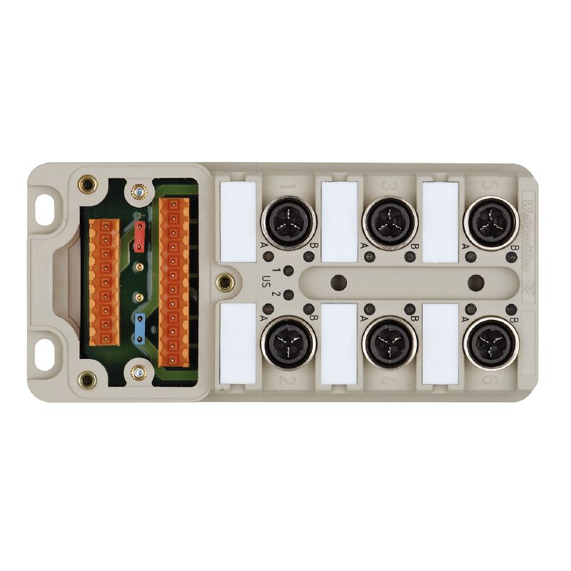 1766791000 - M12 IDC Hood Distributor with LED, 10-30V PNP Functionality  (Pack of 2)