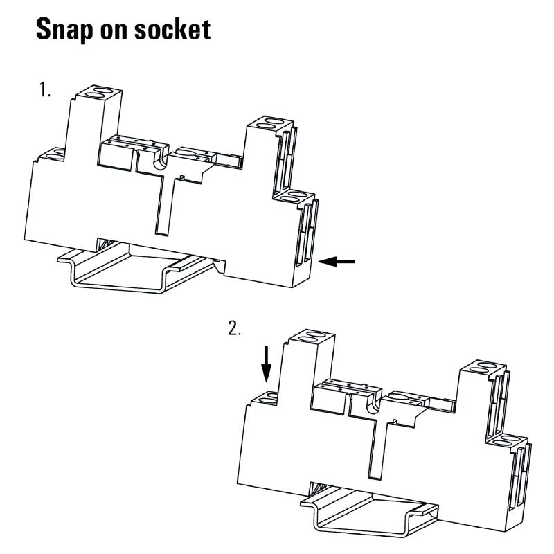 8869480000 - Flat Profile Relay Socket with 2 CO Contacts, 8A Rated  (Pack of 10)
