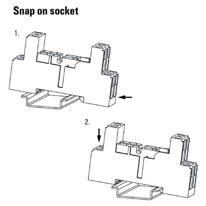 8869480000 - Flat Profile Relay Socket with 2 CO Contacts, 8A Rated  (Pack of 10)