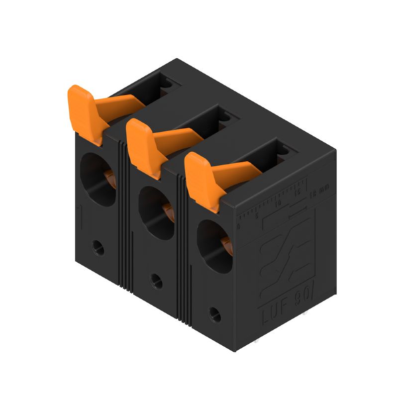 2491900000 - 15mm PCB Terminal, 3 Poles, Black, PUSH IN Connection  (Pack of 30)