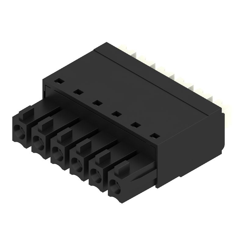 1969980000 - 3.81mm Female PCB Connector with 6 Poles and PUSH IN Mechanism  (Pack of 50)