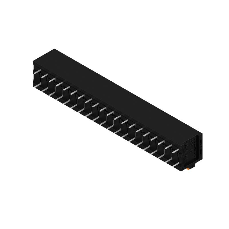 1424970000 - 5mm PCB Terminal, 20 Poles, 90° Push In, Black  (Pack of 15)