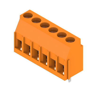 2567140000 - 5.08mm Orange PCB Terminals, 6 Poles, 4.5mm Solder Pins  (Pack of 54)