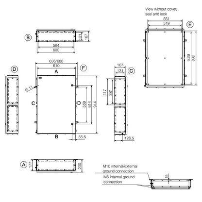 1200970000 - Stainless Steel Terminal Box 914mm x 610mm x 200mm