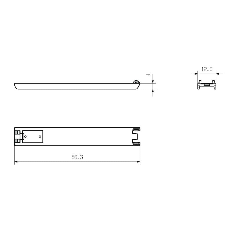 1104250000 - Transparent Modular Housing Unit, 12.5mm Width, Flip Cover  (Pack of 70)