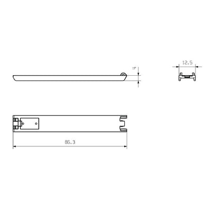 1104250000 - Transparent Modular Housing Unit, 12.5mm Width, Flip Cover  (Pack of 70)
