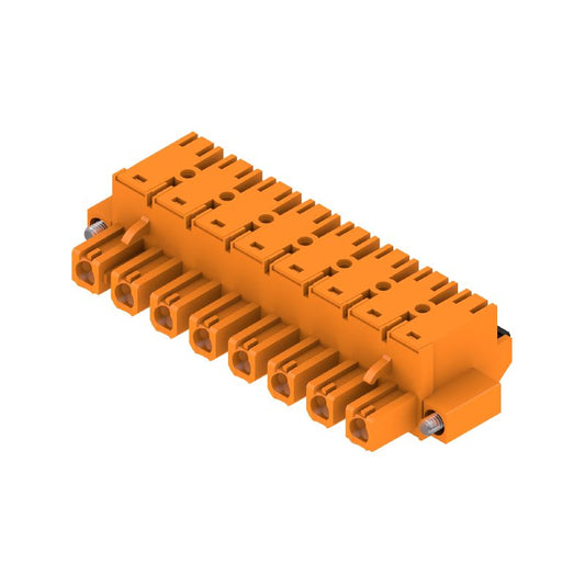 1230280000 - 7.62mm 8-Pole Female PCB Connector with Push-In Actuator  (Pack of 24)