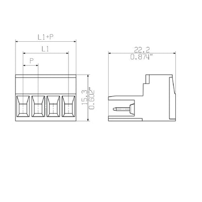 1627160000 - 5.08mm 9-Pole Male Plug PCB Connector with Clamping Yoke  (Pack of 36)