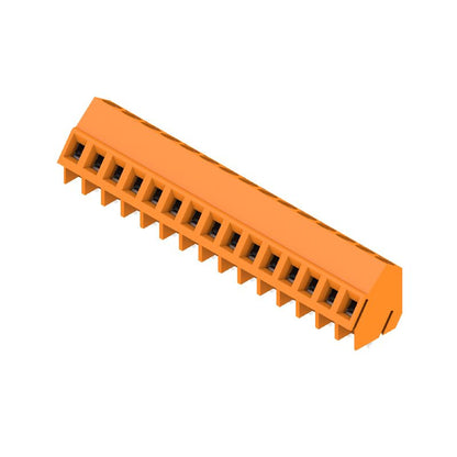 9994660000 - 5.08mm PCB Terminal, 15 Poles, 135° Angle, Orange  (Pack of 50)