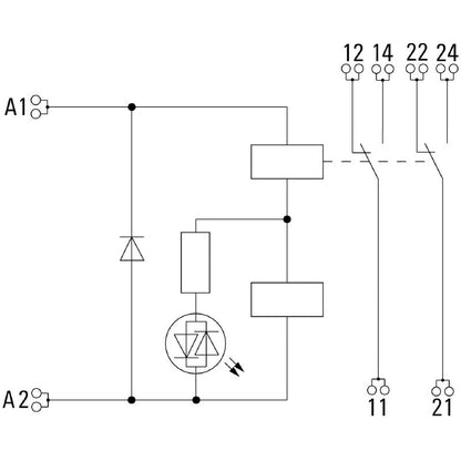 2576200000 - 24V DC Relay Module with Double Contacts & 5A Capacity  (Pack of 10)